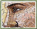Detalhe mosaico no estilo bizantino Jesus no Horto das Oliveiras
