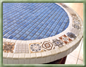 Tampo de mesa de mosaico, barrado de patchwork  no estilo ladrilho hidrulico